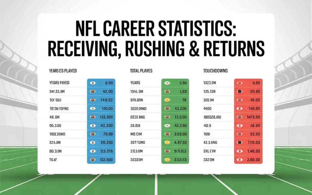 NFL Career Statistics: Receiving, Rushing & Returns